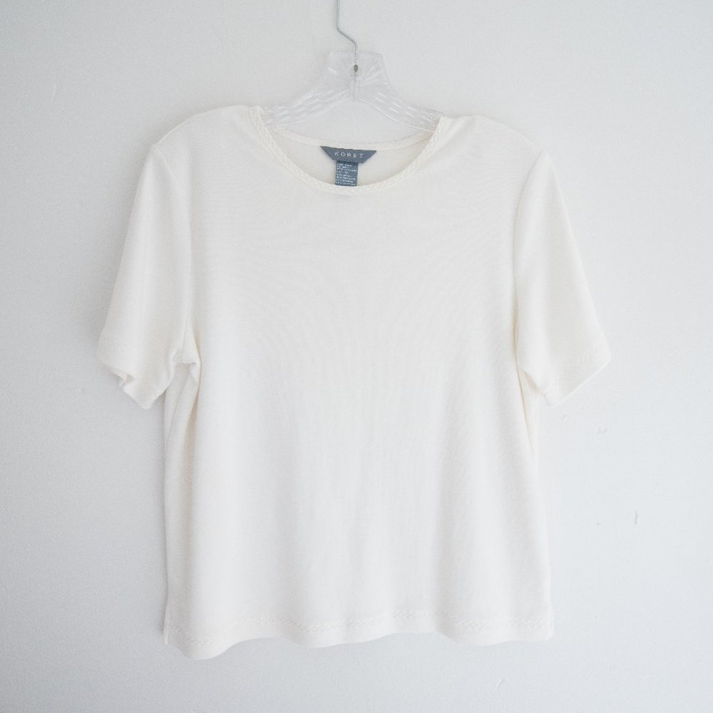 Vintage Koret Women's Casual Top Color White  Size Med